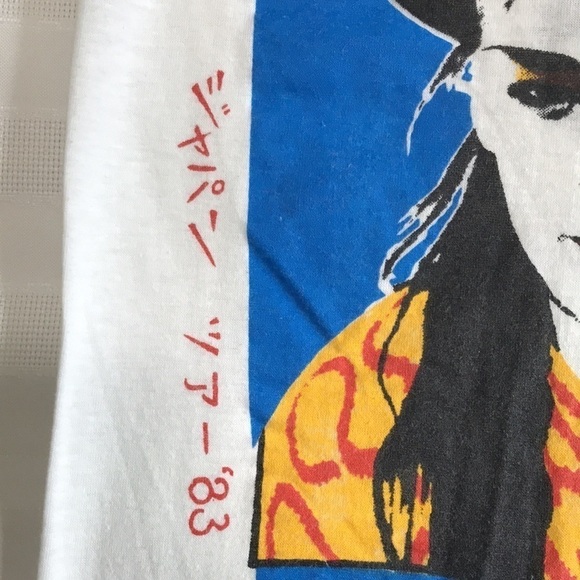 Vintage 1983 Culture Club Tee 3/4 Raglan Sleeve Tee Boy George Sz M Unisex White - Picture 5 of 17